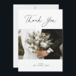 Wedding Photo Thank You Card<br><div class="desc">This timeless,  romantic design features a  modern script paired with bold text. Please contact me if you need help with this design.</div>