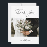 Wedding Photo Thank You Card<br><div class="desc">This timeless,  romantic design features a  modern script paired with bold text. Please contact me if you need help with this design.</div>
