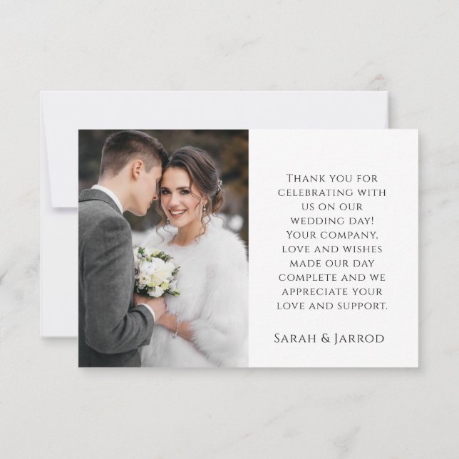 Wedding Photo Thank You Card (Back)