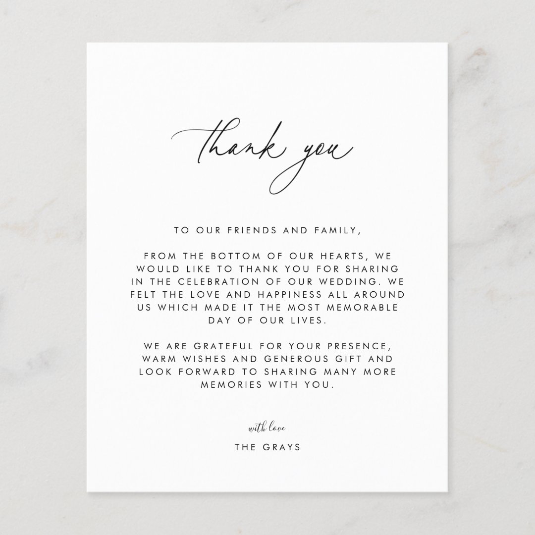 Wedding Photo Thank You Card | Zazzle