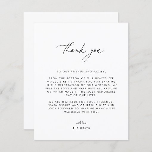 Wedding Photo Thank You Card | Zazzle