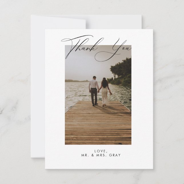 Wedding Photo Thank You Card (Front)