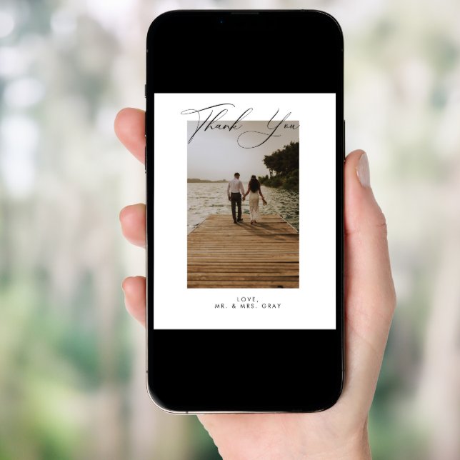 Wedding Photo Thank You Card (Front Digital)