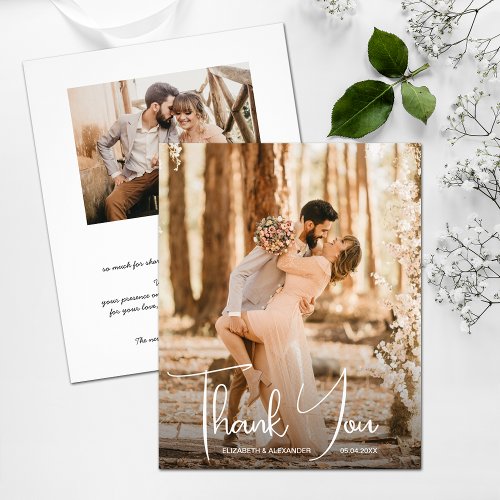 Wedding Photo Thank You Card