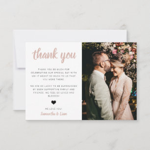 Wedding Photo Thank You Card