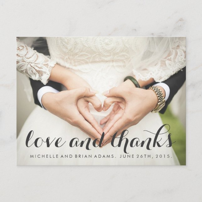 Wedding Photo Thank You Card (Front)