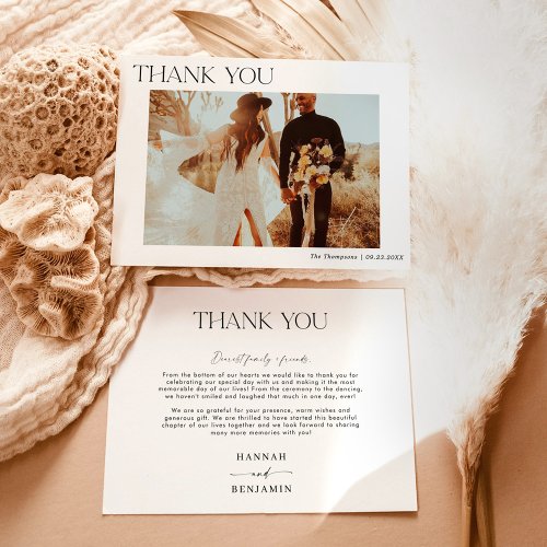 Wedding Photo Thank You Card  Photo Thank You