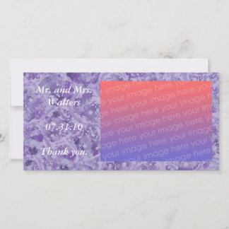 Wedding Photo thank you cards, Purple Card