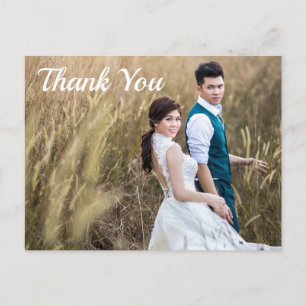 Wedding Photo Thank You Double Sided Postcard