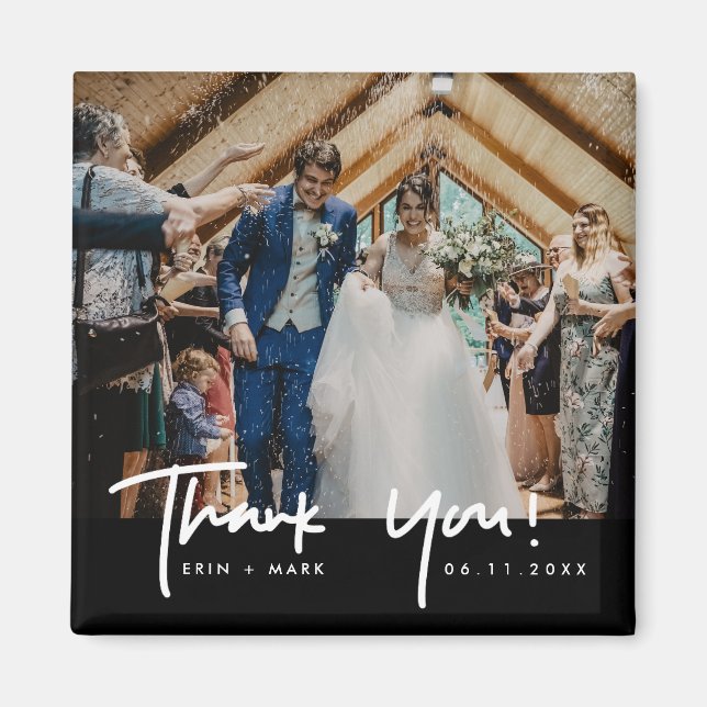 Wedding Photo Thank You Favor Magnet (Front)