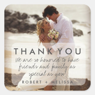 Wedding Photo Thank You Favor Stickers