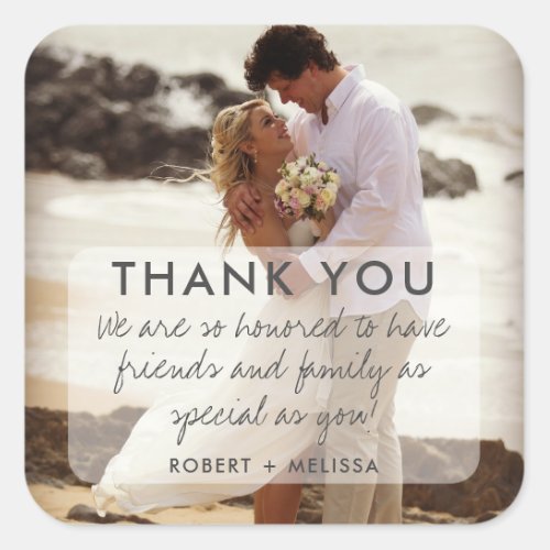 Wedding Photo Thank You Favor Stickers