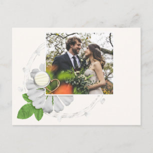 Wedding Photo Thank You Flower Collage Postcard