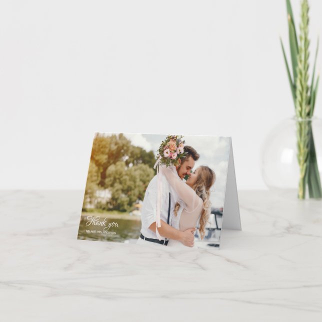 Wedding Photo Thank You Folded Card (Front)