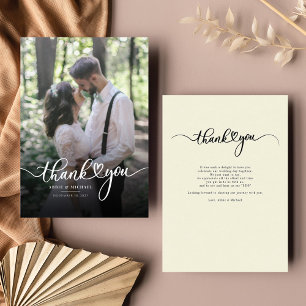 Wedding Photo Thank You Handwritten Note Card