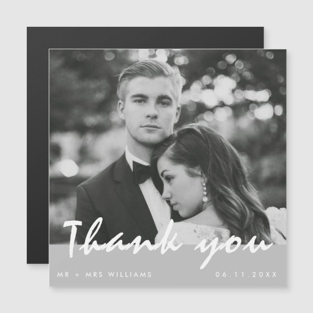 Wedding Photo Thank You Magnet (Front/Back)