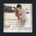 Wedding Photo Thank You Message Favor Magnet<br><div class="desc">These custom wedding day thank you magnets are the perfect way to say thank you to your wedding guests. Customize with your photo,  thank you message and names. Can be used as a thank you or as wedding favors.</div>