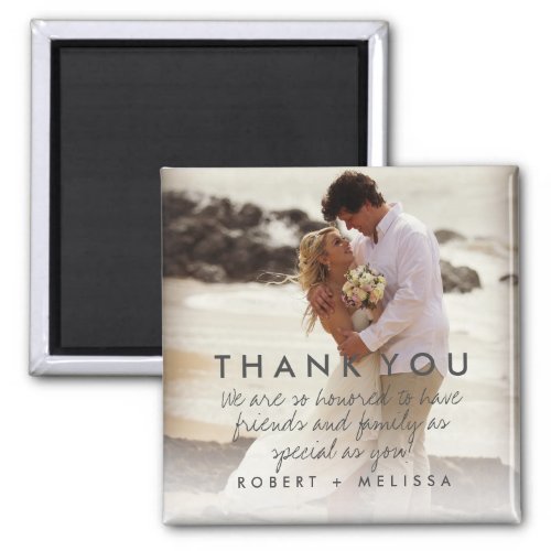 Wedding Photo Thank You Message Favor Magnet