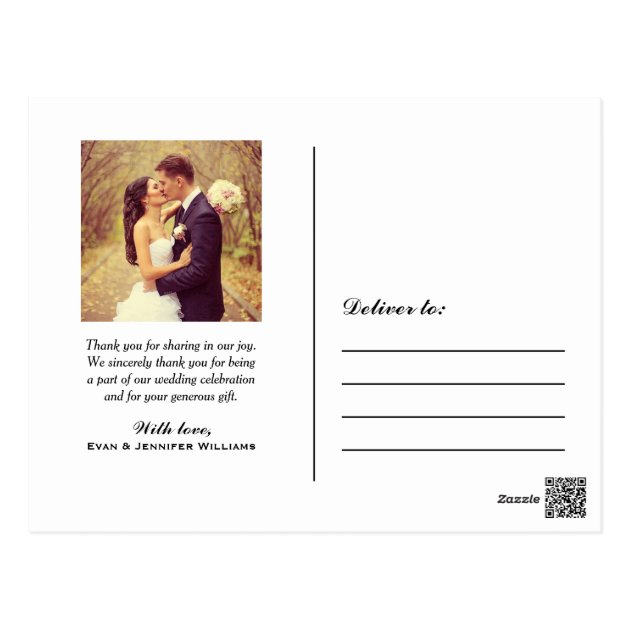 Wedding Photo Thank You Note Cards |