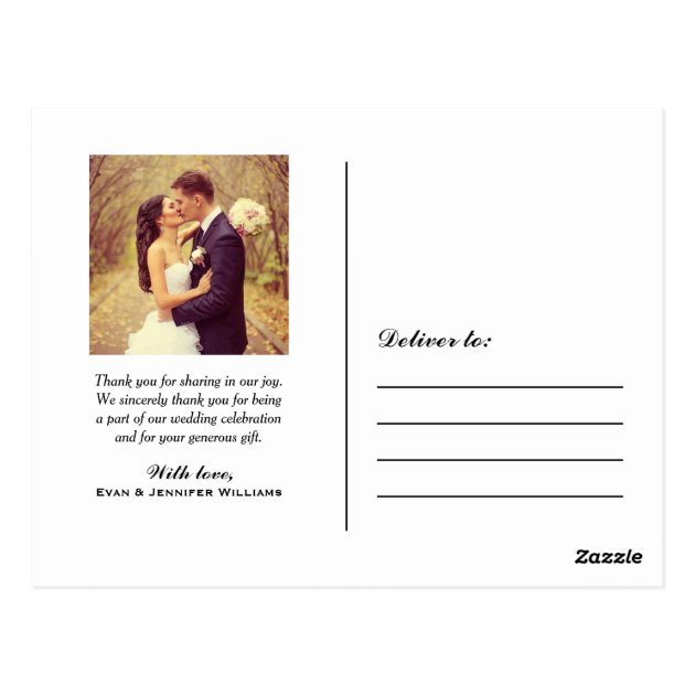 Wedding Photo Thank You Note Cards |