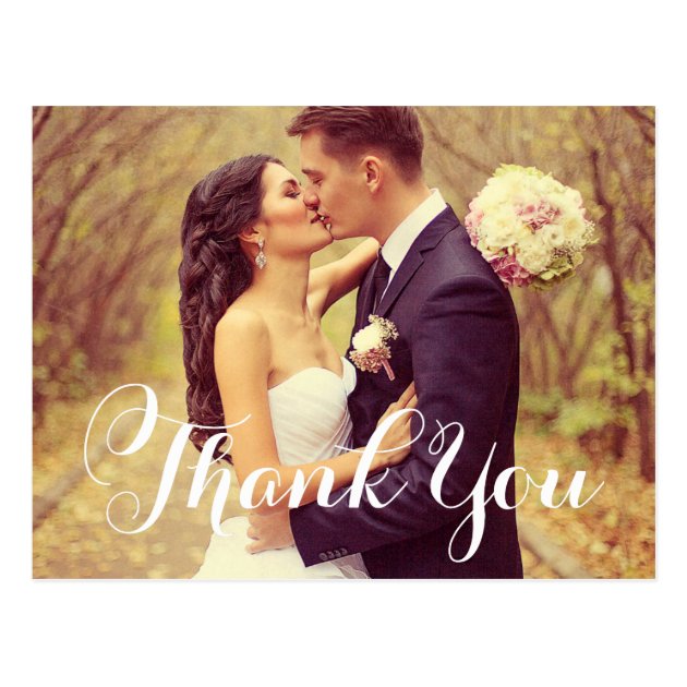 Wedding Photo Thank You Note Cards | Postcard