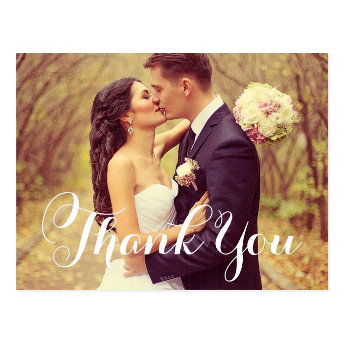 Wedding Photo Thank You Note Cards | Postcard | Zazzle