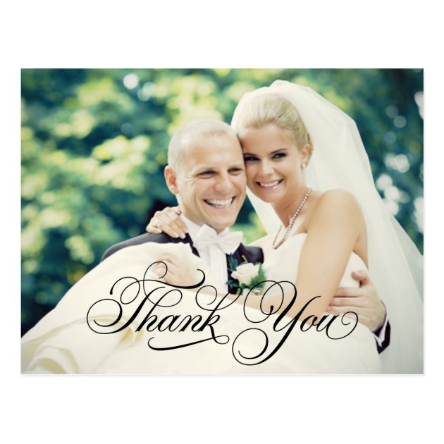 Wedding Photo Thank You Note Cards | Postcard