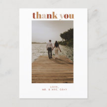 Wedding Photo Thank You Post Card