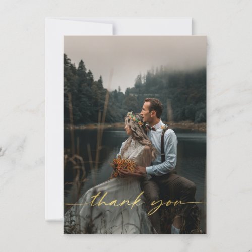 Wedding Photo Thank you Postcard