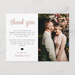 Wedding Photo Thank You Postcard<br><div class="desc">This thank you postcard is the perfect way to thank your family and friends.</div>