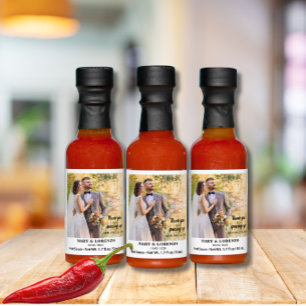 Wedding Photo Thank you Wedding Hot Sauces