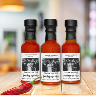 Wedding Photo Thank you Wedding Hot Sauces