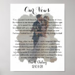 Wedding Photo Vows Faded Effect Poster at Zazzle