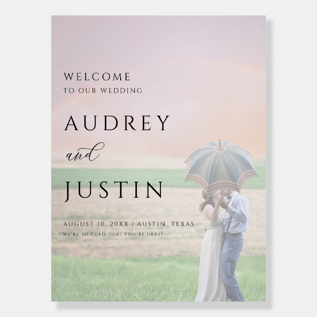 Wedding Photo Welcome Sign (Front)