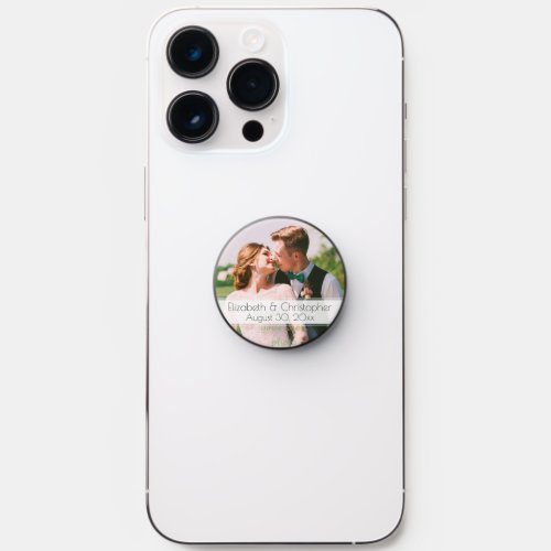 Wedding Photo with Names and Date PopSocket