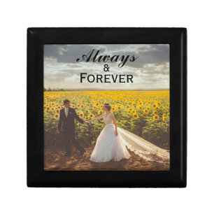 Wedding Photo Wooden Jewelry Keepsake Box