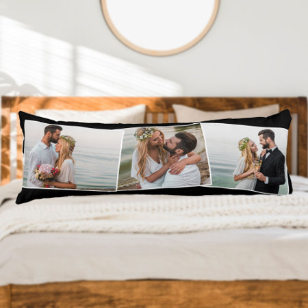 Wedding Photo Zigzag Picture Montage Personalized Body Pillow