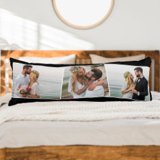 Wedding Photo Zigzag Picture Montage Personalized Body Pillow at Zazzle