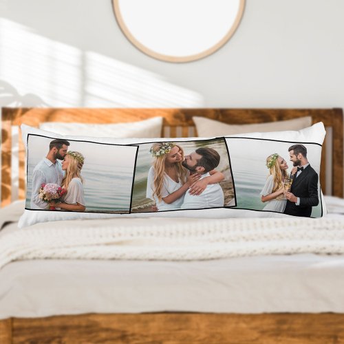 Wedding Photo ZigZag Picture Montage Personalized Body Pillow