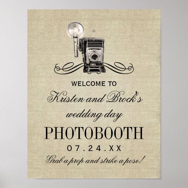 Wedding Photobooth Sign | Vintage Camera