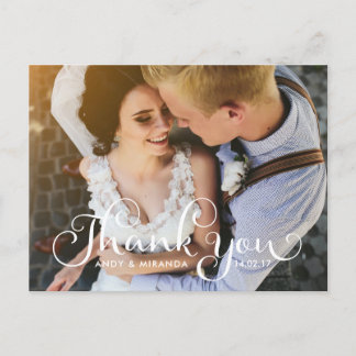 Wedding Photocard Postcard Elegant Unique Card