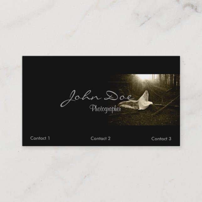 Wedding Photographer Bridal Business card (Front)