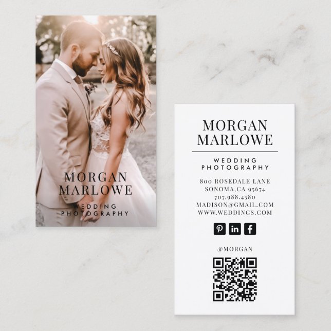 Wedding Photographer Business Card (Front/Back)
