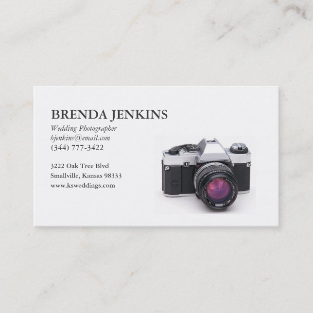 Wedding Photographer Business Card... - Customized Business Card (Front)
