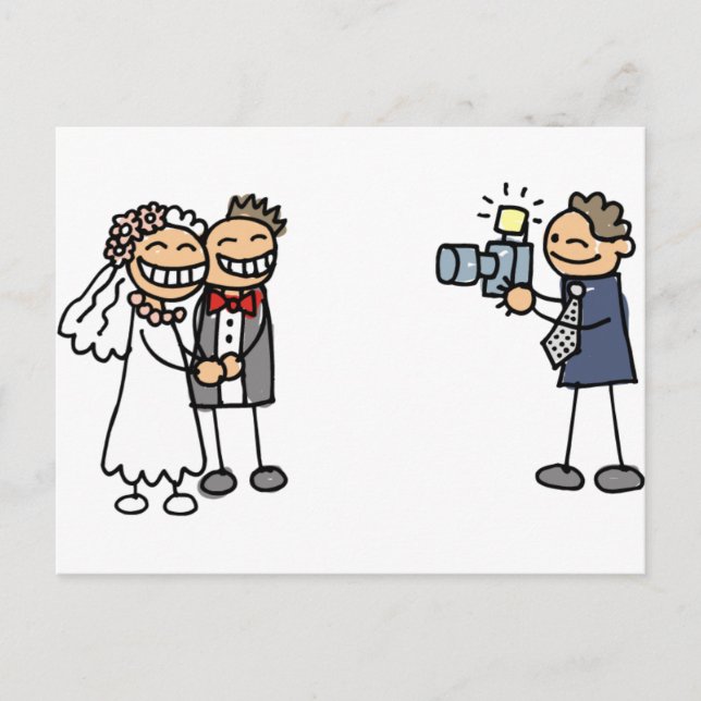 Wedding Photographer Photography Wedding Pictures Postcard (Front)