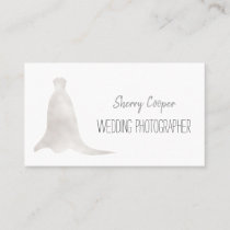Wedding Photographer Wedding Dress Elegant Business Card