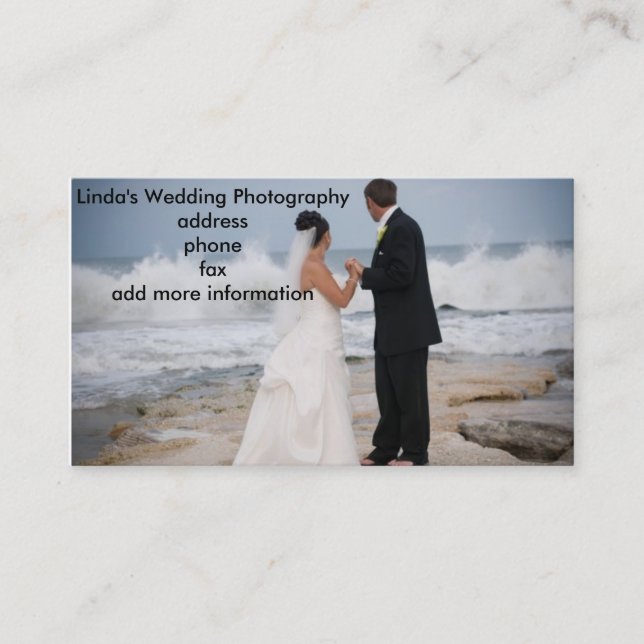 WEDDING PHOTOGRAPHER'S BUSINESS CARD (Front)