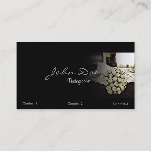 Customizable Wedding Photography Business card