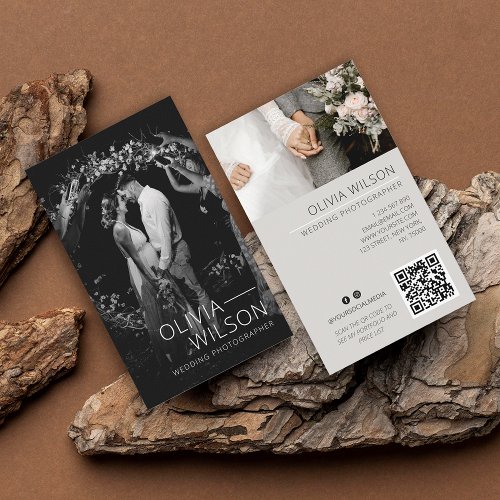 Wedding Photography Full Photo Simple  Business Card