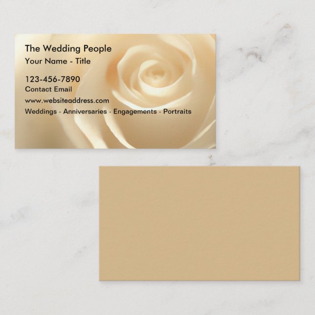 Wedding Photography Services Business Cards (Front/Back)
